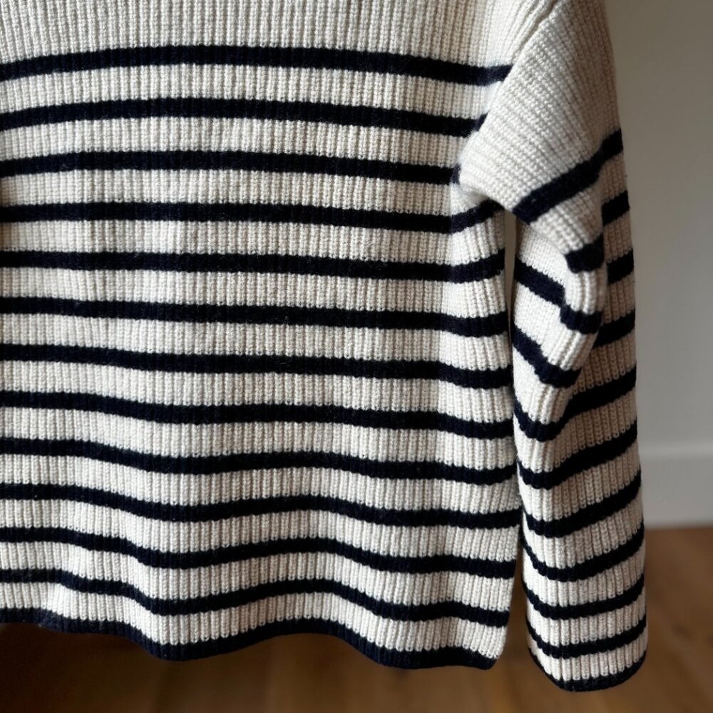 Rails Claudia Stripe Sweater Medium Mock Neck Rib… - image 5